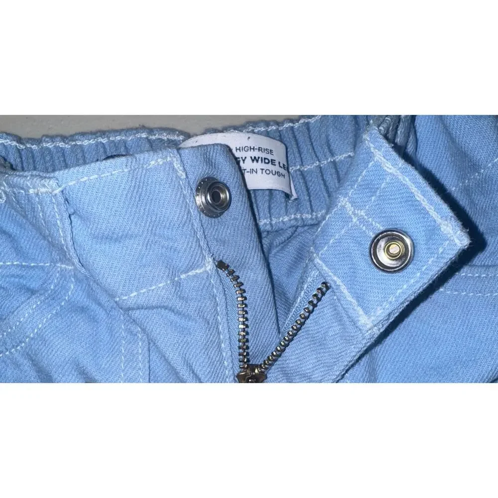Old‎ Navy Girls (XS) 5 Jeans Hi Rise Baggy Wide Leg Denim Everyday Casual Basic